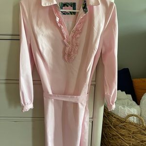 Lilly Pulitzer pink striped shirt dress, size 8